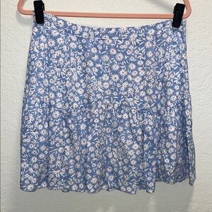 Floral Blue and White Skirt